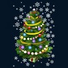 Men's Design By Humans Christmas Tree and Snowflakes By IvaW T-Shirt - 2 of 4