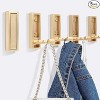 Akoasm 5-Piece Heavy-Duty Gold-Plated Rust-Resistant Folding Coat Hooks for Bathrooms, Entryways & Closets-Gold - 2 of 4