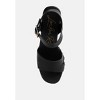 Campbell Faux Leather Textured Block Heel Sandals - 3 of 4