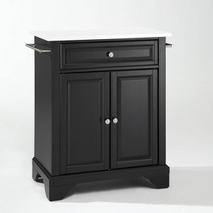 Lafayette Stone Top Portable Kitchen Island/Cart - Crosley: Granite Countertop, Adjustable Shelf, Towel Bar(s) - 1 of 4