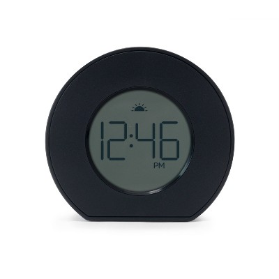 Toc Round Alarm Table Clock Black - Capello