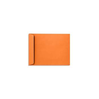 LUX 10" x 13" 70lbs. Open End Envelopes Mandarin Orange 50/Pack EX4897-11-50