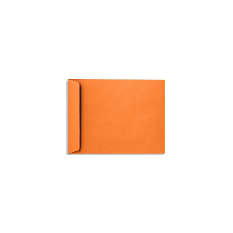 LUX 10" x 13" 70lbs. Open End Envelopes Mandarin Orange 50/Pack EX4897-11-50, 1 of 2