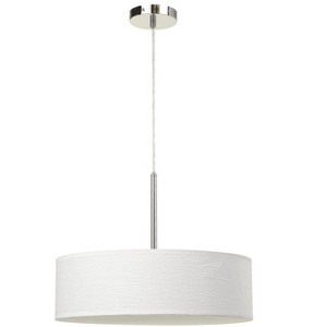 Cal Lighting LED 18W Dimmable Pendant With Diffuser And Hardback Fabric Shade - 1 of 3
