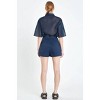 Women's High-waisted Flap Pocket Short - Grey Lab - 3 of 3