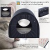 FURNIinspire Pet Crates And Houses Portable Heated Cat Bed Waterproof Pet House, Indoor Comfy Folding Cat House, Blue, 21.25"*15.74"*15" - 4 of 4