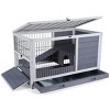 LAOTIES Indoor Wooden Rabbit Hutch,Bunny Cage With Pull Out TrayMultiple Doors And Openable Roof For Small Animals - 2 of 4