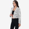 Anna-Kaci Women's Sequin Cropped Blazer Long Sleeve Sparkly Open Front Jacket - 3 of 4