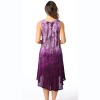 Riviera Sun Women's Ombre Tie-Dye Summer Dress with Hand-Painted Floral Design  Casual and Stylish Beachwear - 3 of 3