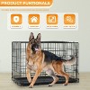 FDW Dog Crates for Large Dogs Folding Mental Wire Crates Dog Kennels Pet Dog Cage Crate with Double-Door Removable Tray and Handle - 2 of 4