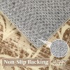 Washable Non-Slip Vintage Low Pile Rug - Soft Distressed Print Carpet for Living Room, Bedroom, Nursery & Office - 4 of 4
