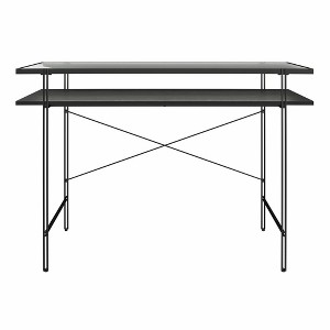 RealRooms Vance Computer Desk, Black Oak - 1 of 4