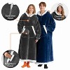 Joyfy Adult Wearable Blanket Hoodie Gray Sweatshirt for Women Men Gifts Fleece Blanket Pullover  front Pocket Warm  Fleece Long Hooded Blanket - 3 of 4