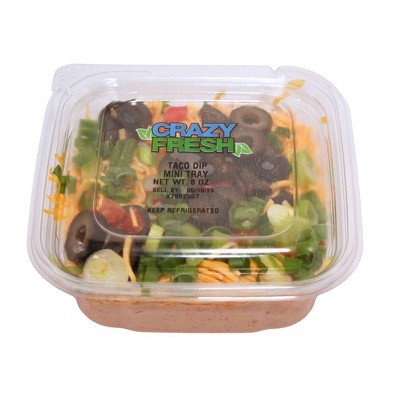 Crazy Fresh Taco Dip Mini Tray - 8oz