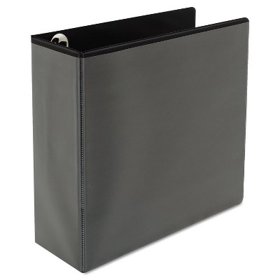 UNIVERSAL Comfort Grip Deluxe Plus D-Ring View Binder 4" Capacity 8-1/2 x 11 Black 30753