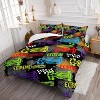 Race Car Comforter Set Twin Size – 3Pcs Extreme Sports Bedding with Cool Cars & Checkered Flags, Boys Girls Men Quilt Set with 2 Pillowcases - 3 of 4