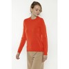 JENNIE LIU Women's 100% Pure Cashmere Long Sleeve Crew Neck Pullover Sweater - 2 of 3