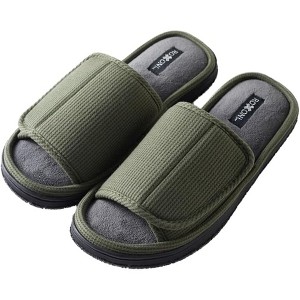 Roxoni Men's Memory Foam Adjustable Slide Slippers – Perfect for Indoor & Outdoor Wear - 1 of 4