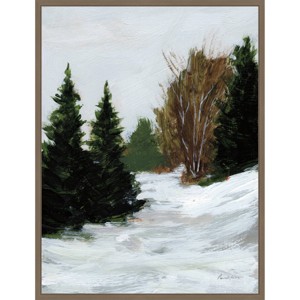 23"x30" Amanti Art Winter on Grand Mesa by Pamela Munger Framed Canvas Wall Art - 1 of 4
