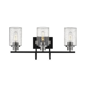 Millennium Lighting Clifton 3 - Light Vanity in  Matte Black/Brushed Nickel - 1 of 1