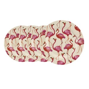 Portmeirion Sara Miller London Flamingo Melamine Salad Plates, Set of 4,8 inch - 1 of 4