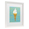 Trademark Fine Art - Alice Straker  Ice Cream Blue Matted Framed Art - 3 of 4