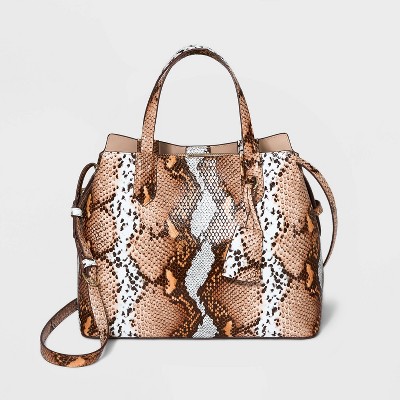 NoName Shoulder bag WOMEN FASHION Bags Print Brown/Multicolored Single discount 53% 