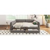 Queen Size Upholstered Platform Bed with USB and 2 Drawers - 4 of 4