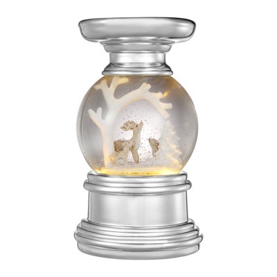Haute Decor 6.5" Christmas Snow Globe Candle Holder