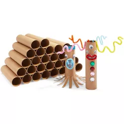 Bright Creations 30-Pack Brown Cardboard Tubes for Arts and Crafts, DIY Craft Paper Roll (1.6 x 8 in)