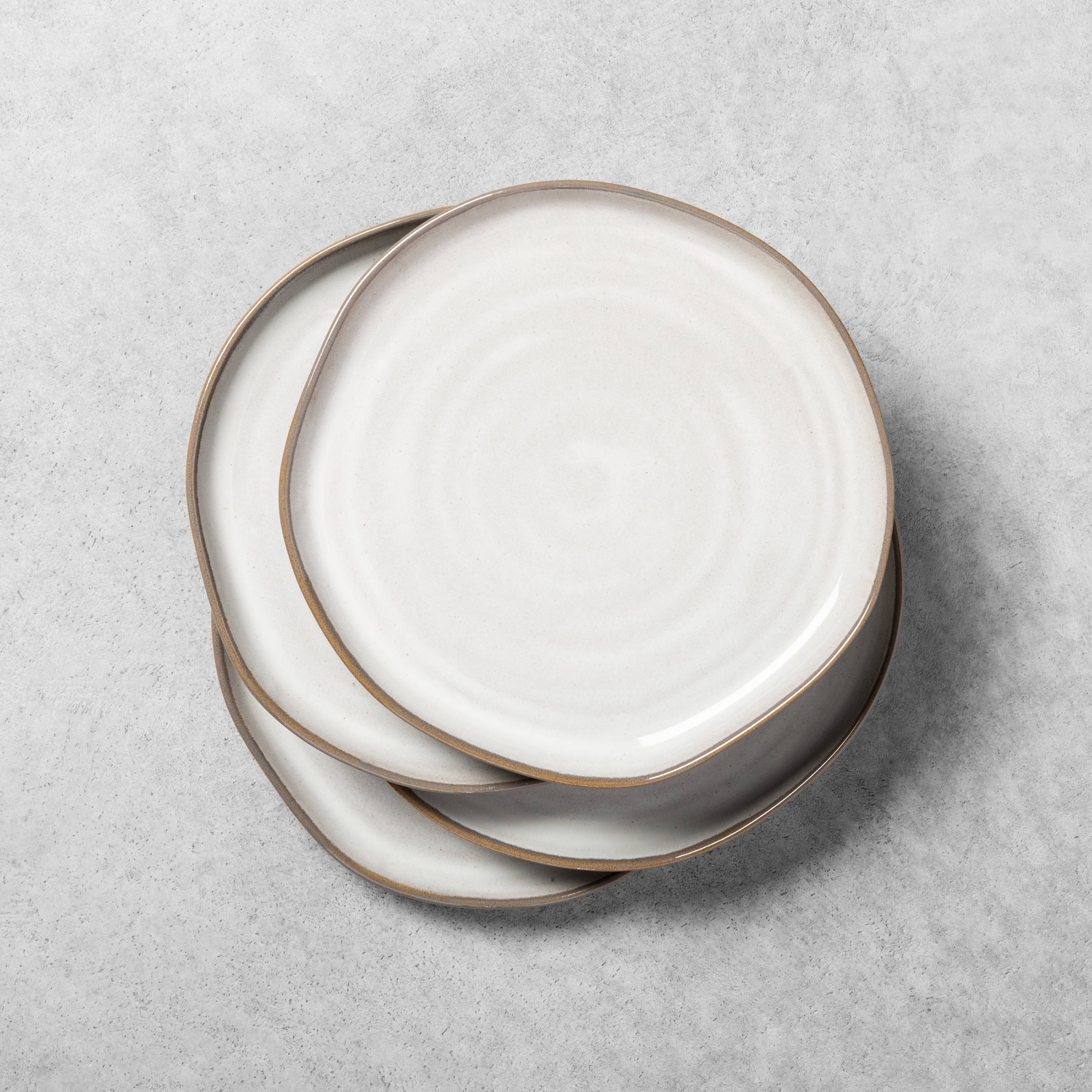 8" 4pk Stoneware Reactive Glaze Salad Plate Set