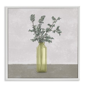 Stupell Industries Plant in Vase Neutral Grey Design, 17" x 17" - 1 of 4