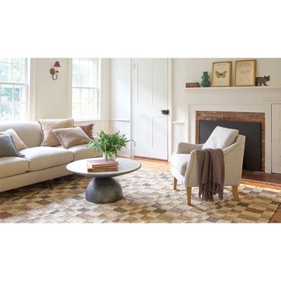 Marie Flanigan Hand-Woven Gray Geometric 3' x 5' Wool-Cotton Rug