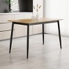 Modern Minimalist Dining Table with MDF Grain Top,Stylish Kitchen Table for 4-6 People,Durable Metal Legs-Maison Boucle - 3 of 4