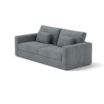NicBex 83 Inch Modern Sofa Couches 3 Seater Sofa with Detachable Cover and Double Cushion for Living Room,Bedroom,Gray