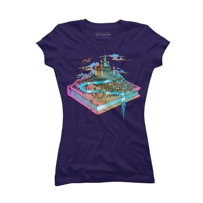 Junior's Design By Humans The World is a Book By Tobiasfonseca T-Shirt