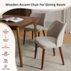 Modern Dining Chair Set of 2, Upholstered Accent Side Chairs, Fabric Side Dining Room Chairs with Wood Legs for Kitchen Dining Room Restaurant - 4 of 4