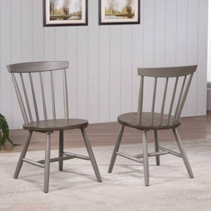 Brassex Set of 2 Tulita Dining Chairs Oak/Gray - 1 of 4