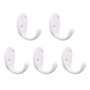 Unique Bargains Zinc Alloy Wall Mounted Bathroom Cloth Towel Key Coat Hook - 1 of 3