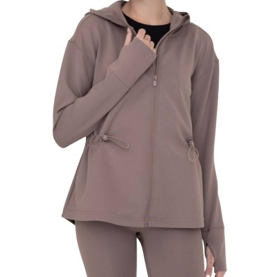 Women's Jacquard Ribbed Hooded Jacket - mono b