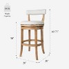 Maven Lane Alexander Swivel Bar Stool with Fabric Upholstery 31" - 2 of 4