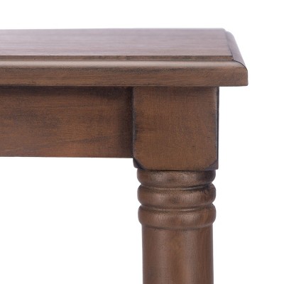 Cassie Brown Wood Rectangular 3-Shelf Accent Table