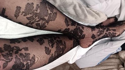 Women's Plus Size Mixed Net Floral Tights - A New Day™ Black 1x-2x : Target