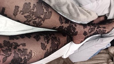 Women's Polka Dot Back Seam Thigh Highs - A New Day™ Black S/m : Target