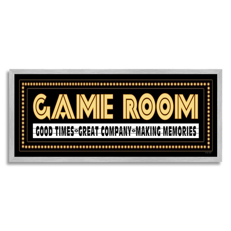 Stupell Industries Arcade Game Room Quote Vintage Style Sign Framed Giclee Art, 1 of 6