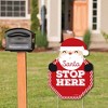 Big Dot of Happiness Jolly Santa Claus - Santa Stop Here Yard Sign - Christmas Welcome Yard Sign - 2 of 4