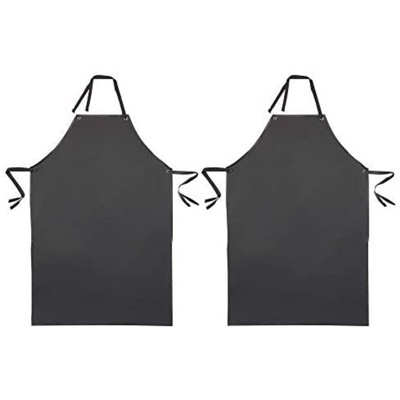 Stockroom Plus 2 Pack Heavy Duty Waterproof Apron, Vinyl Material, Black (29.5 x 43.3 in)