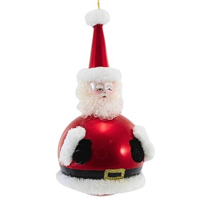 Italian Ornaments 7.0 Inch Santa Claus Ball Vintage Roly Poly Italian Tree Ornaments