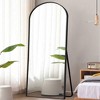 31 in W x 71 in H Black Frame Arch Aluminum Alloy Full Length Mirror Freestanding Mirror - 2 of 4
