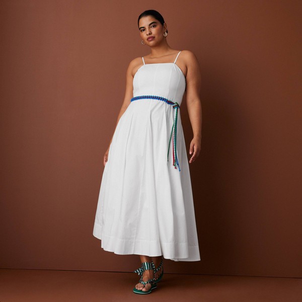 Vestido midi de tirantes finos para mujer - Rosie Assoulin x Target Blanco 2